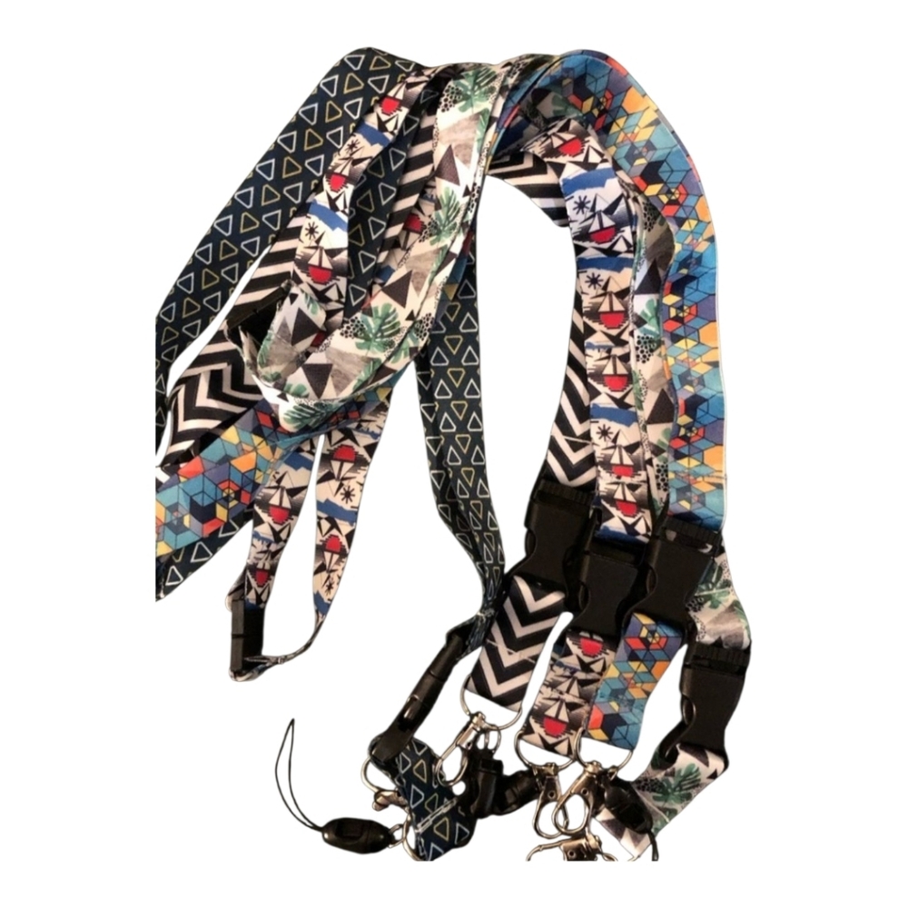 5 Colorful Patterned Lanyards - Picture 2 of 4
